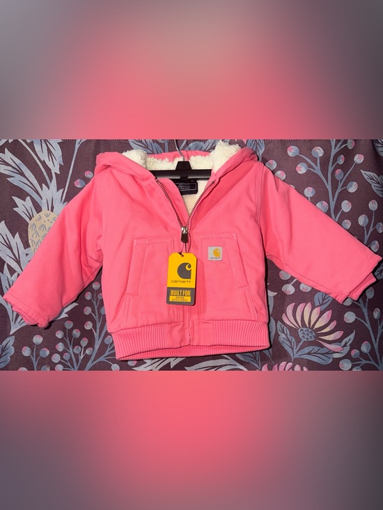 Carhartt Other - Carhartt Pink Sherpa-Lined Hooded Jacket